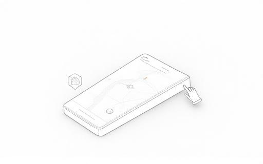 Wireframe di una interfaccia per un'applicazione di mappe